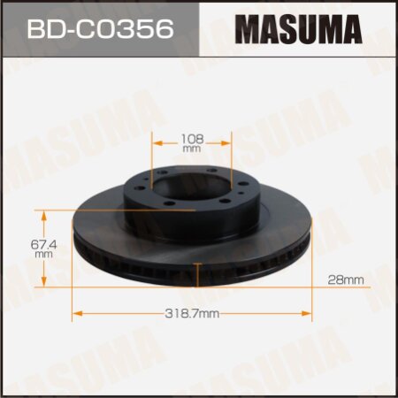 Brake disk Masuma, BD-C0356
