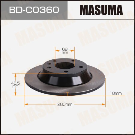 Диск тормозной Masuma, BD-C0360