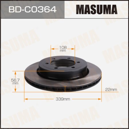 Диск тормозной Masuma, BD-C0364