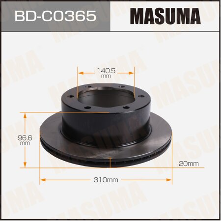 Диск тормозной Masuma, BD-C0365