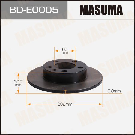 Диск тормозной Masuma, BD-E0005