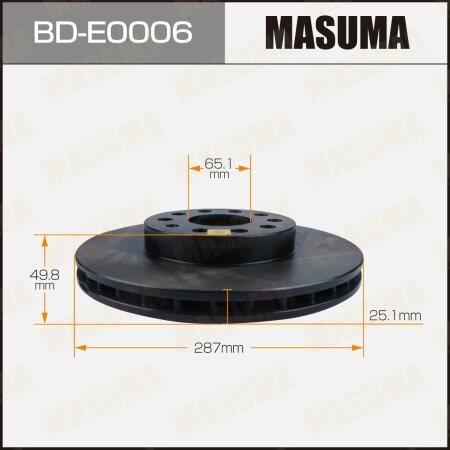 Диск тормозной Masuma, BD-E0006