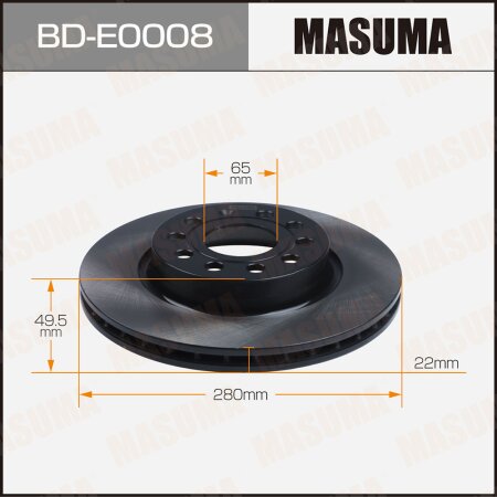 Диск тормозной Masuma, BD-E0008