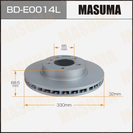 Диск тормозной Masuma LH, BD-E0014L