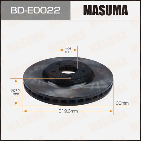 Диск тормозной Masuma, BD-E0022