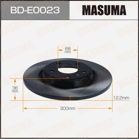 Диск тормозной Masuma, BD-E0023