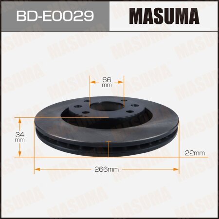 Диск тормозной Masuma, BD-E0029