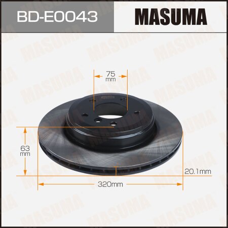Диск тормозной Masuma, BD-E0043
