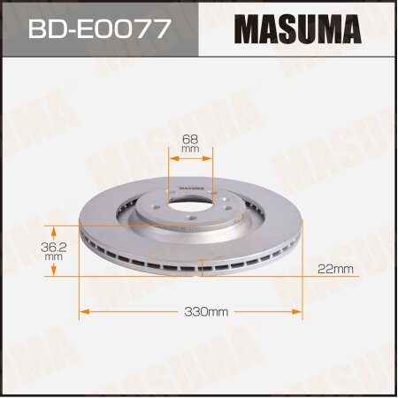 Диск тормозной Masuma, BD-E0077