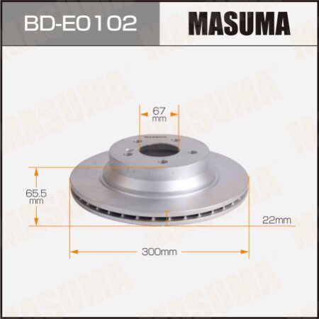 Диск тормозной Masuma, BD-E0102