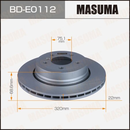 Диск тормозной Masuma, BD-E0112