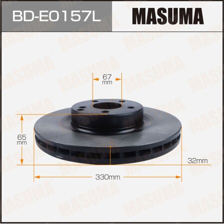 Диск тормозной Masuma LH, BD-E0157L