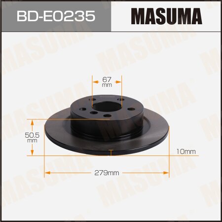 Диск тормозной Masuma, BD-E0235