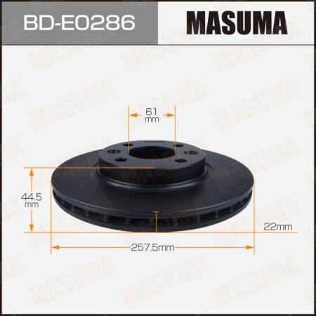 Диск тормозной Masuma, BD-E0286