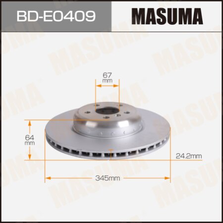 Диск тормозной Masuma, BD-E0409