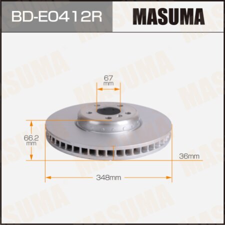 Диск тормозной Masuma, BD-E0412R