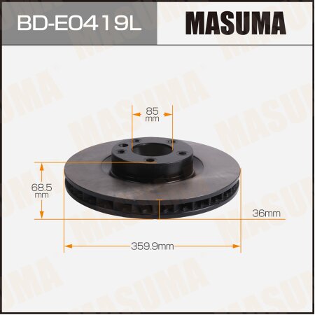 Диск тормозной Masuma, BD-E0419L