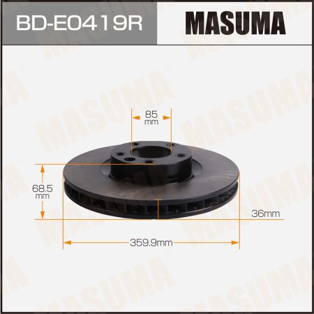 Диск тормозной Masuma, BD-E0419R