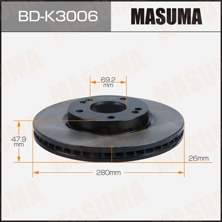 Диск тормозной Masuma, BD-K3006