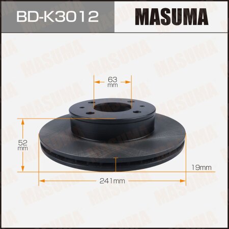 Диск тормозной Masuma, BD-K3012