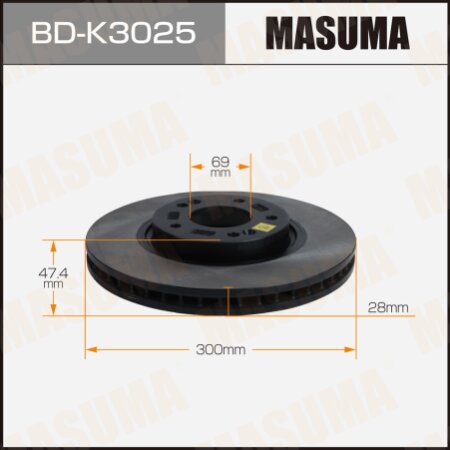 Brake disk Masuma, BD-K3025