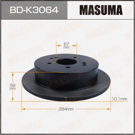 Диск тормозной Masuma, BD-K3064
