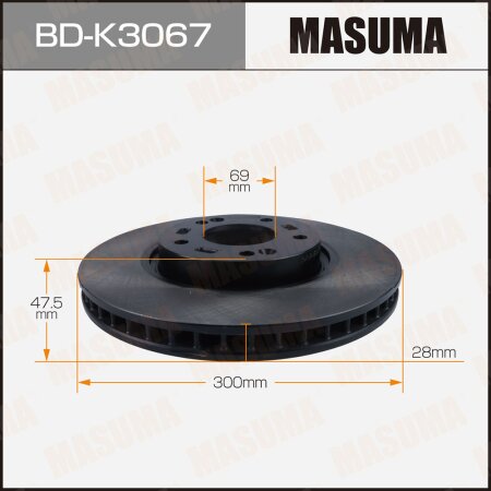 Диск тормозной Masuma, BD-K3067