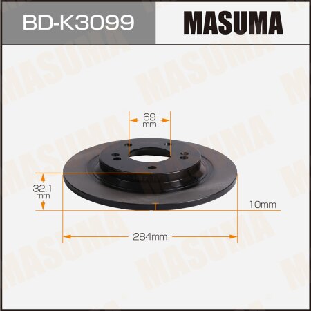 Диск тормозной Masuma, BD-K3099