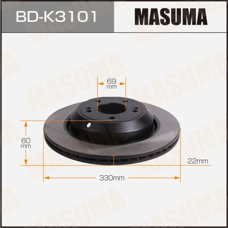 Диск тормозной Masuma, BD-K3101