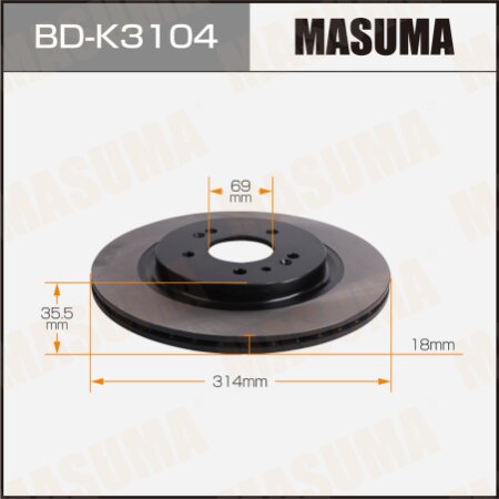 Диск тормозной Masuma, BD-K3104