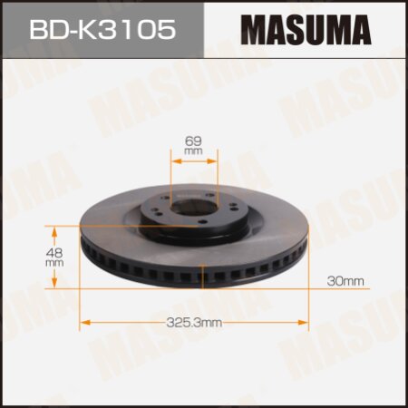 Диск тормозной Masuma, BD-K3105