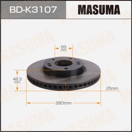 Диск тормозной Masuma, BD-K3107