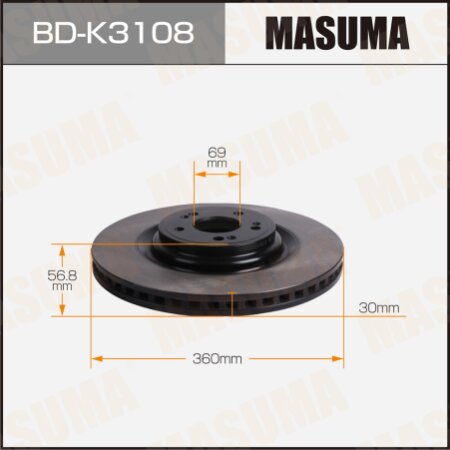 Диск тормозной Masuma, BD-K3108