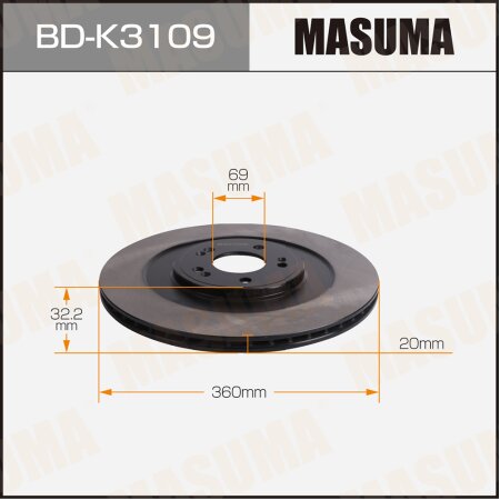 Диск тормозной Masuma, BD-K3109