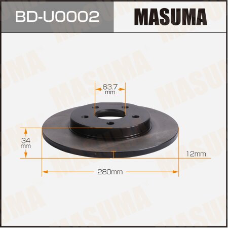 Диск тормозной Masuma, BD-U0002
