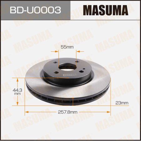 Диск тормозной Masuma, BD-U0003