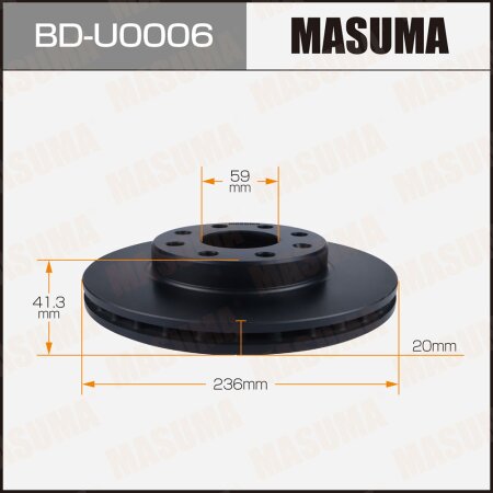 Диск тормозной Masuma, BD-U0006