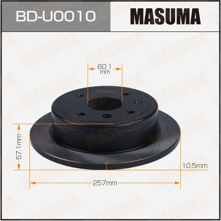 Диск тормозной Masuma, BD-U0010