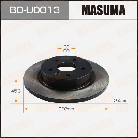 Диск тормозной Masuma, BD-U0013