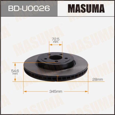 Диск тормозной Masuma, BD-U0026