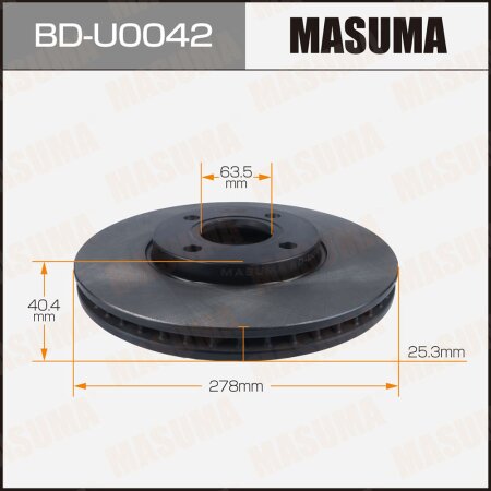 Диск тормозной Masuma, BD-U0042