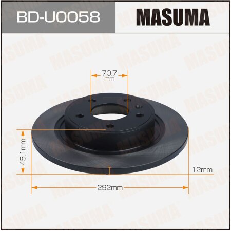 Диск тормозной Masuma, BD-U0058