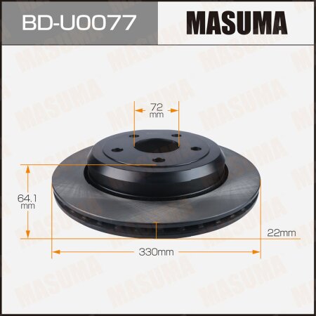 Диск тормозной Masuma, BD-U0077