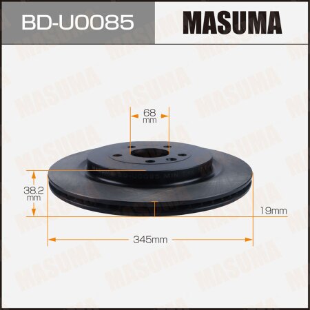 Диск тормозной Masuma, BD-U0085