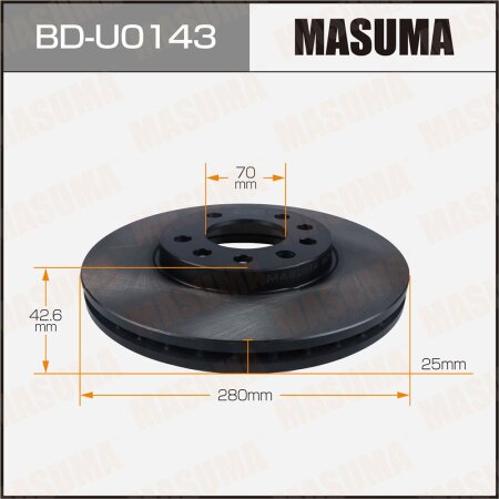 Диск тормозной Masuma, BD-U0143