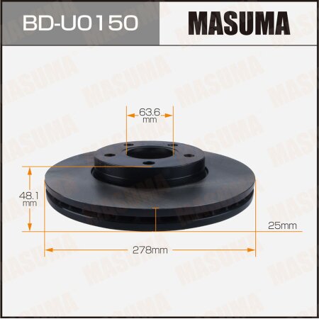 Диск тормозной Masuma, BD-U0150