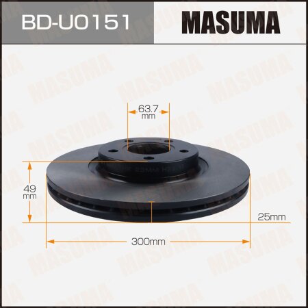 Диск тормозной Masuma, BD-U0151