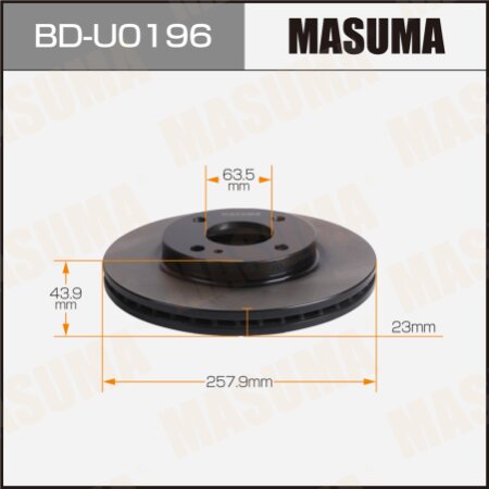Диск тормозной Masuma, BD-U0196