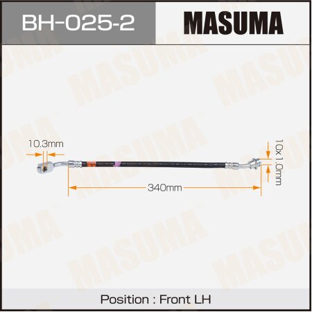 Шланг тормозной Masuma, BH-025-2