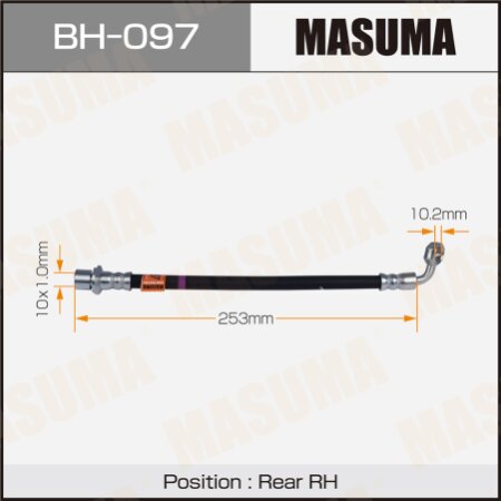 Шланг тормозной Masuma, BH-097